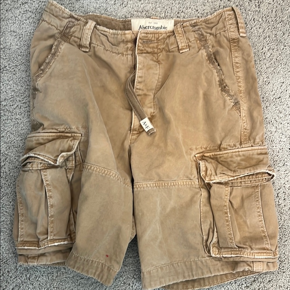 Abercrombie & Fitch Tan Cargo Shorts for Men
